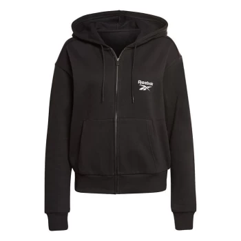 Image of Reebok ID Logo Full Zip Hoodie Womens - Black