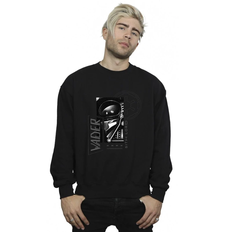 Image of Star Wars Star Wars Men Obi-Wan Kenobi Sith SciFi Collage Sweatshirt in Black Size: Small Black S Male 5059934444751