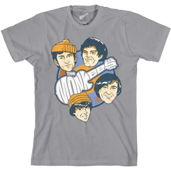 Image of The Monkees - Vinyl Heads Unisex Medium T-Shirt - Grey