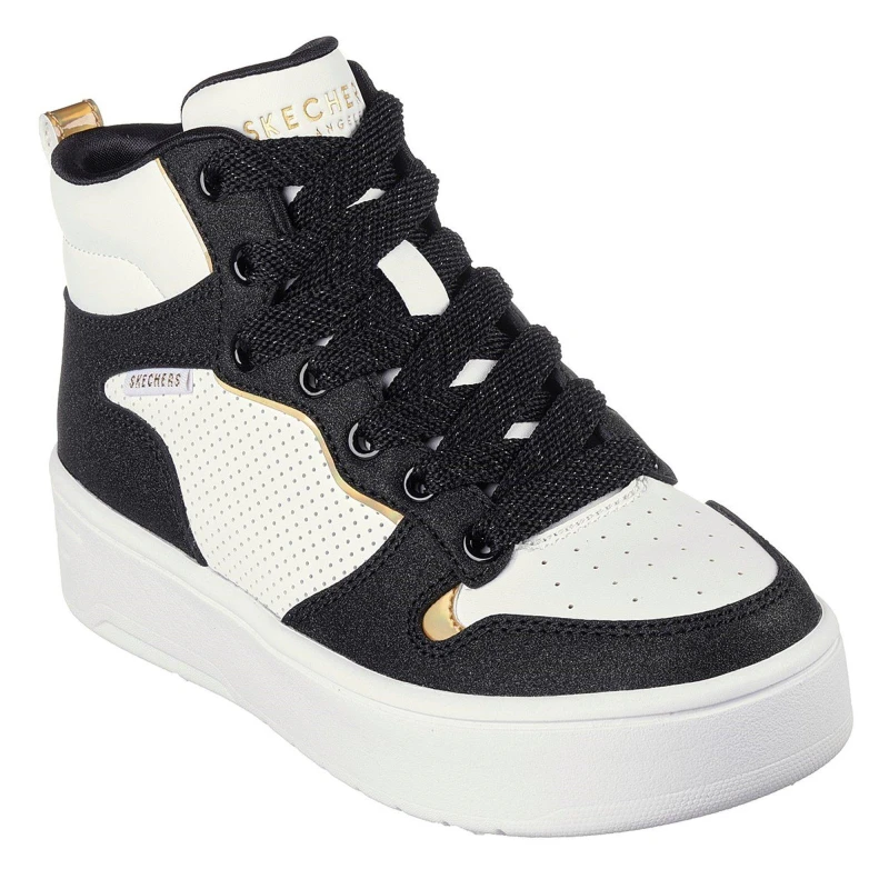 Image of Skechers Court High High-Top Trainers Girls White/Black female 2 (35)