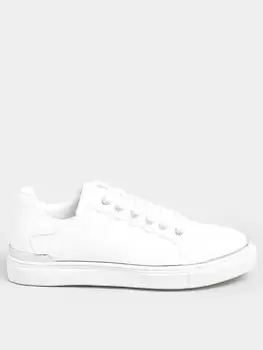 Image of Yours Extra Wide Fit Hardwear Scallop Trainer White, Size 9Eee, Women