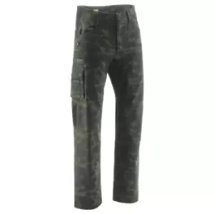 Image of Caterpillar Mens Operator Flex Work Trousers (30L) (Green Camo)