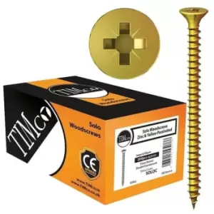 Image of 3.5 x 30mm Solo Zinc & Yellow Woodscrew Qty 200 - Timco