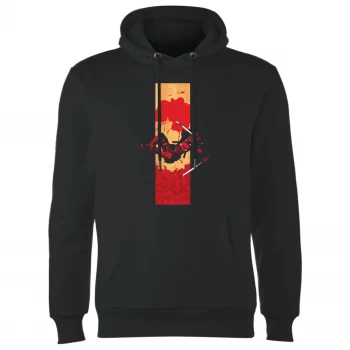 Image of Marvel Deadpool Blood Strip Hoodie - Black - XXL