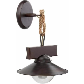 Image of Faro Nudos - 1 Light Indoor Wall Light Dark Brown, E27