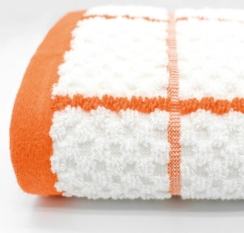 Image of Kitchen Trends Checkered 100% Cotton Pack of 3 Tea Towels, Easy Care in Orange Size: 3 Pack Orange Unisex 3 Pack