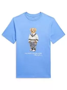 Image of Ralph Lauren Boys Bear T-Shirt - Harbour Island Blue Size 7 Years=S