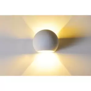Image of Integral LED Lighting - Integral Indoor Decorative Paintable Plaster Serres Wall Light IP20 For 1 x G9 Max 40W White