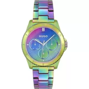 Image of Hugo Ladies HUGO #DANCE Iridescent Rainbow IP Watch - MultiColour
