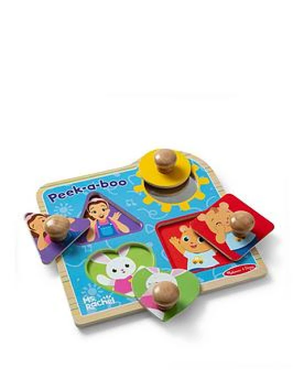 Image of Melissa & Doug Ms Rachel Peek-A-Boo Jumbo Peg Puzzle 1022066