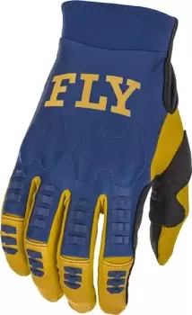 Image of Fly Racing MX Gloves Evolution Navy White Gold XL