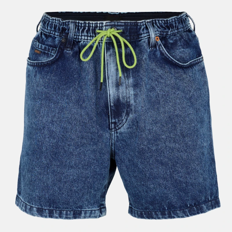 Image of Boss Mens Ames Bc Denim Shorts Navy male 32W R