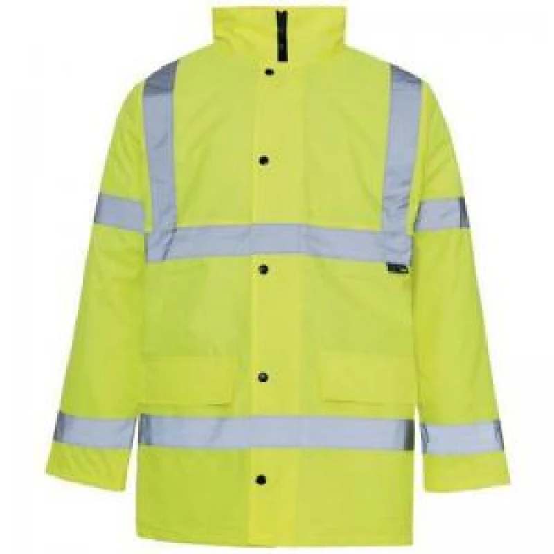 Image of ESE Direct Hi-Vis Fluorescent Yellow Parka Jacket - Size Large 404679 Hi Vis Clothing