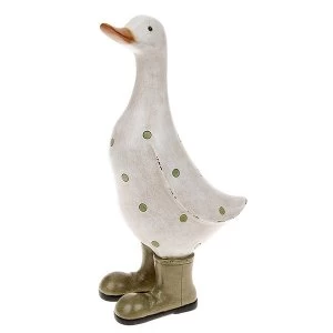 Image of David's Polka Dot Duck Large Green Ornament