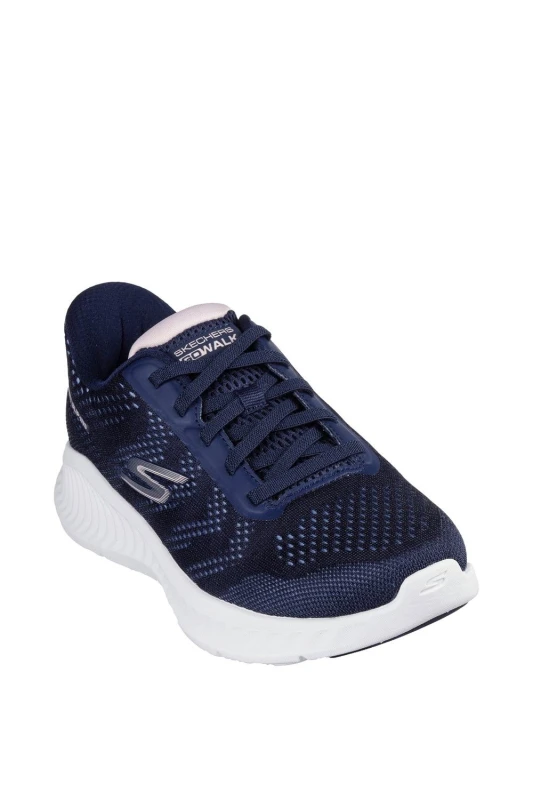 Image of Skechers Womens Go Walk Now Khloe Trainers in Navy Size: 7 Navy Female 7