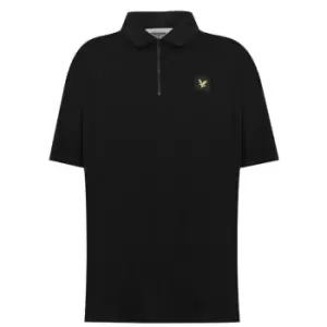 Image of Lyle and Scott Casual Zip Polo - Black