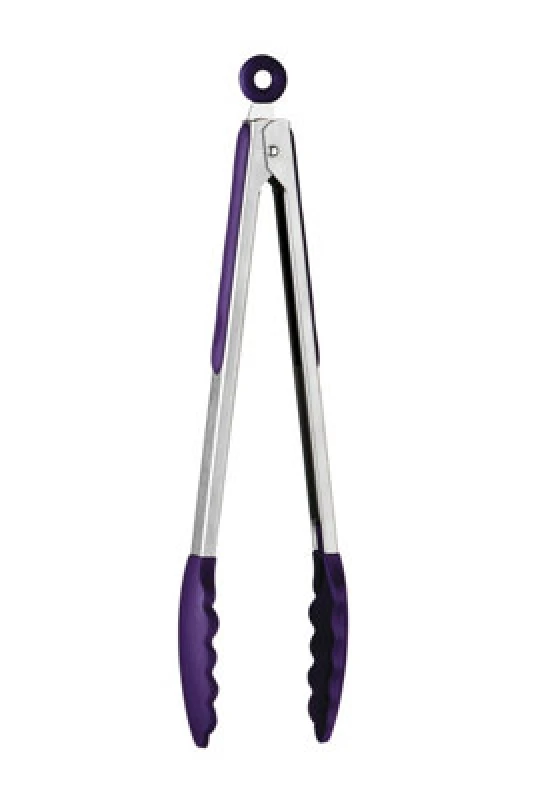 Image of Premier Housewares Zing Silicone Kitchen Tongs Purple