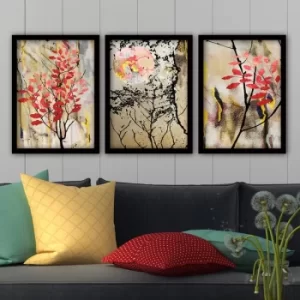 Image of 3SC134 Multicolor Decorative Framed Painting (3 Pieces)