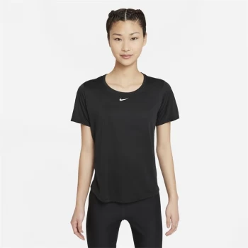 Image of Nike Dri-FIT One Womens Standard Fit Short-Sleeve Top - Black