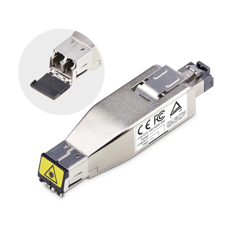 Image of StarTech Gigabit Fibre to RJ45 Ethernet Media Converter 8ST10446459 EXR8ST10446459