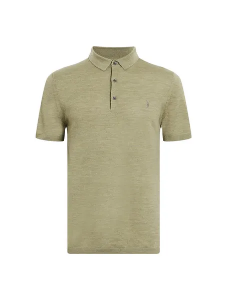 Image of Allsaints Mode Merino Wool Slim Fit Polo Shirt
