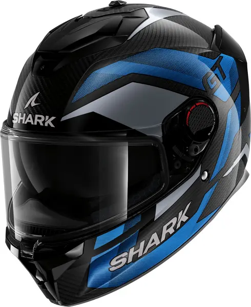 Image of Shark Spartan GT Pro Ritmo Carbon Carbon Blue Chrom DBU Full Face Helmet XL