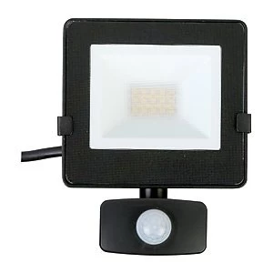 Image of Luceco Eco Floodlight PIR IP54 Black 800 Lumens 10W