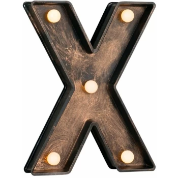 Image of Minisun - Battery Powered Vintage Carnival Bronze Marquee Letters Lights - X