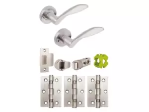 Image of Jigtech JTB82200 SCP Cresta Privacy Door Pack Mech Satin Chrome 57mm