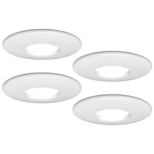 Image of 4LITE IP20 GU10 Fire-Rated Downlight - Matte White, Pack of 4