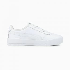 Image of PUMA Carina L Youth Trainers, White Size 4 Shoes