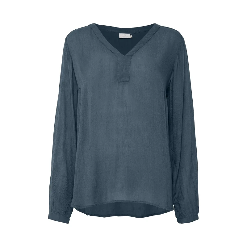Image of Kaffe Long sleeve blouse For Her KAFFE Amber Bleu Female 44