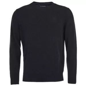 Image of Barbour Mens Essential Lambswool Crew Neck Sweater Charcoal Medium