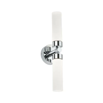 Image of Knightsbridge - Twin LED Chrome Bathroom Wall Light, 230V IP44 2x3W