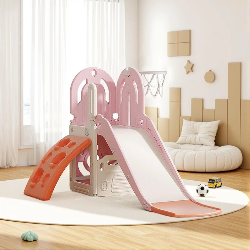 Image of KIDKID 4-in-1 Toddler Freestanding Climber and Slide Set Pink unisex One size