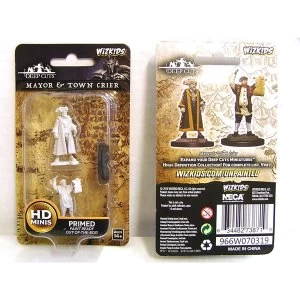 Image of WizKids Deep Cuts Unpainted Miniatures - Mayor & Town Crier