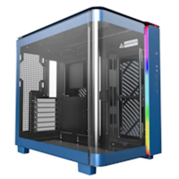 Image of Montech KING 95 Midi-Tower, Tempered Glass, ARGB - Blue