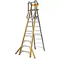 Image of Climb-It Climb-It Glass Fibre Podium Step, 8 Tread, Integral Tool Tray