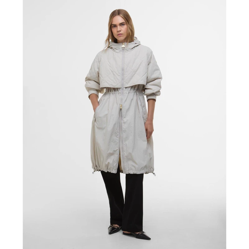 Image of Barbour International Estella Parka Jacket - Cream Cream 10