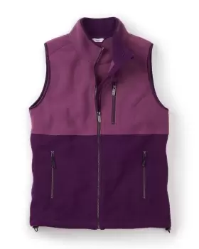 Image of Cotton Traders Rambler Panelled Fleece Gilet in Purple