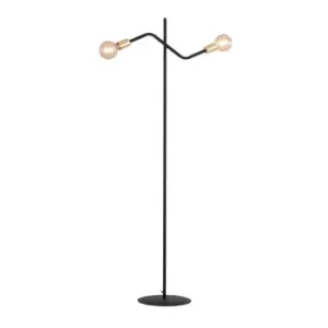 Image of Bolt Black Multi Arm Floor Lamp 2x E27