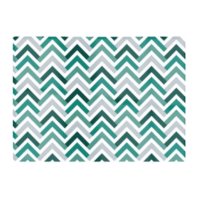 Image of Warren Reed Designer Geometric Retro Vintage Chevron Pattern Glass Chopping Board