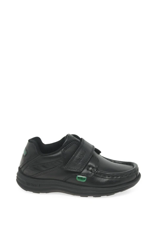 Image of Kickers Black Reasan Strap Boys Toddler Shoes Black UK 8