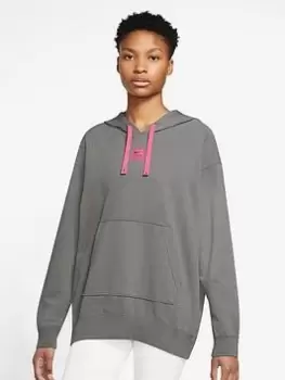 Image of Nike Training Dri-FIT Get Fit GX Zip Through Hoodie - Pewter, Pewter, Size S, Women