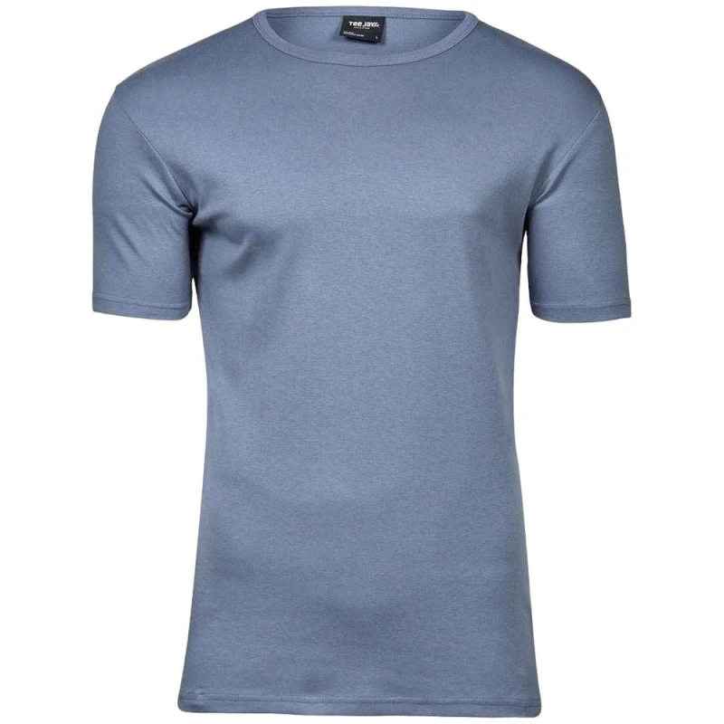 Image of TEE JAYS Mens Interlock T-Shirt in Mid Grey Size: Small Mid Grey Male S