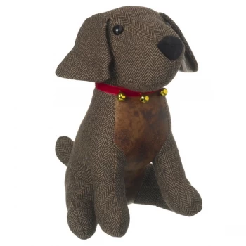 Image of Fabric Dog Door Stop With Bell Collar By Heaven Sends