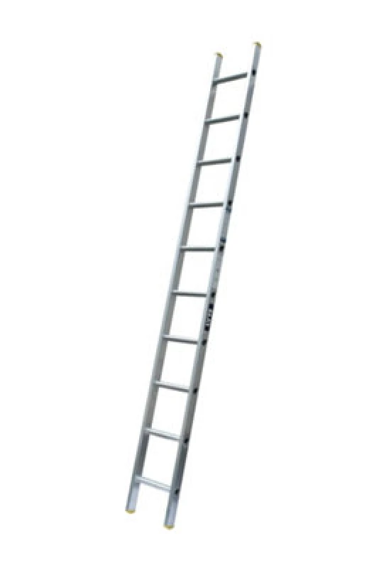 Image of Lyte Single Section Ladder 1X11 Rung Tested & Conforms To En-131-2, Silver NELT130