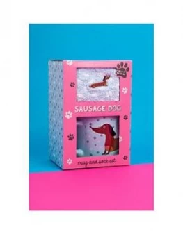 Image of Fizz Sausage Dog Mug and Socks Gift Set