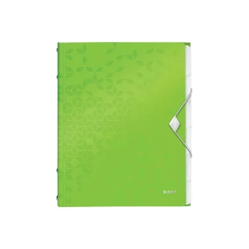 Image of WOW Divider Book Polypropylene 6 Tabbed Dividers A4. Green - Outer Carton of 4
