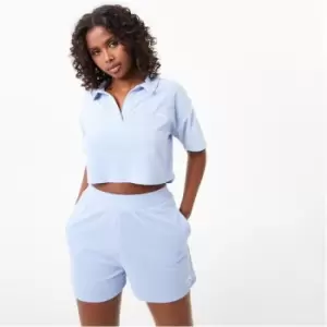 Image of Slazenger ft.Wolfie Cindy Towelling Cropped Polo - Blue
